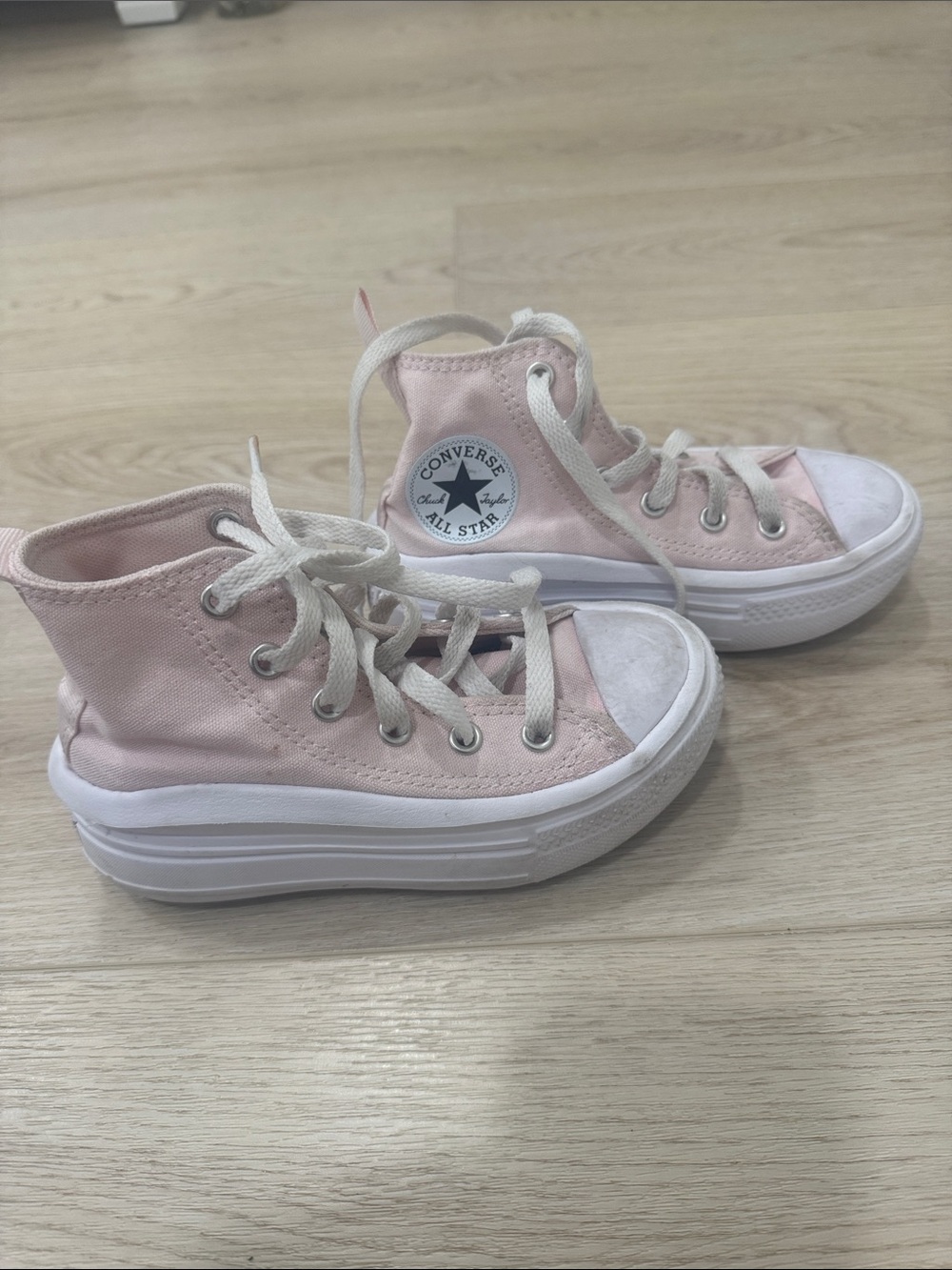 Converse Kids Pink High-Top Platform All Star Sneakers